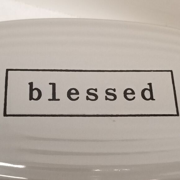 The Pottery People butter dish Blessed dishwasher safe micro safe 7.5" X 2"high - Picture 8 of 16